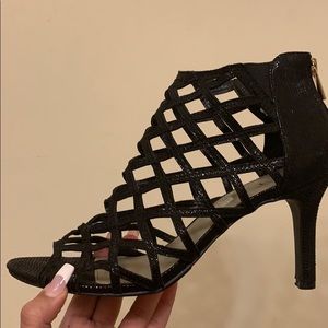 Ana a new approach black sparkly high heels